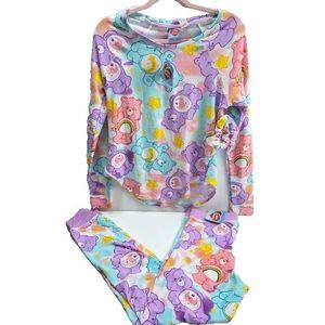 Care Bears Pj Set w Matching Hair Scrunchies, Women's Cute Lounge New with tags!